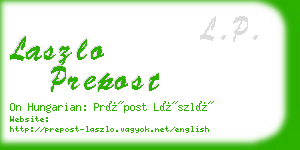 laszlo prepost business card